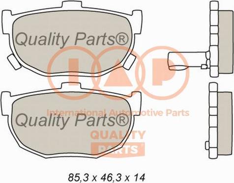 IAP QUALITY PARTS 704-07021 - Brake Pad Set, disc brake autospares.lv