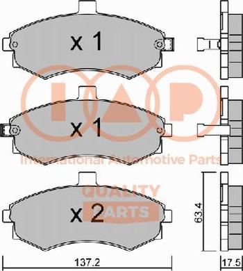 IAP QUALITY PARTS 704-07022P - Brake Pad Set, disc brake autospares.lv