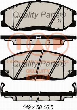 IAP QUALITY PARTS 704-07075X - Brake Pad Set, disc brake autospares.lv