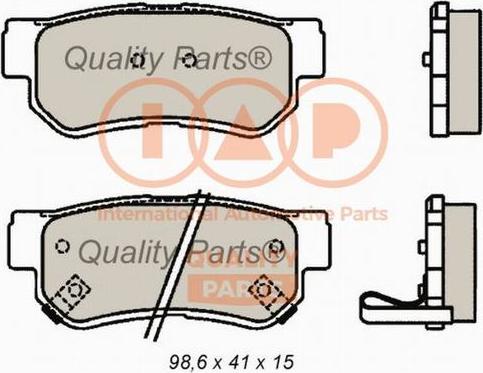 IAP QUALITY PARTS 704-07076 - Brake Pad Set, disc brake autospares.lv