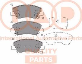 IAP QUALITY PARTS 704-07145X - Brake Pad Set, disc brake autospares.lv