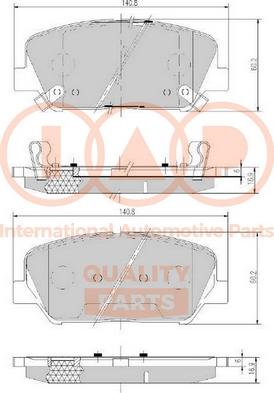 IAP QUALITY PARTS 704-07101 - Brake Pad Set, disc brake autospares.lv