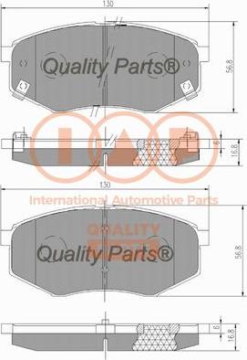 IAP QUALITY PARTS 704-07110 - Brake Pad Set, disc brake autospares.lv