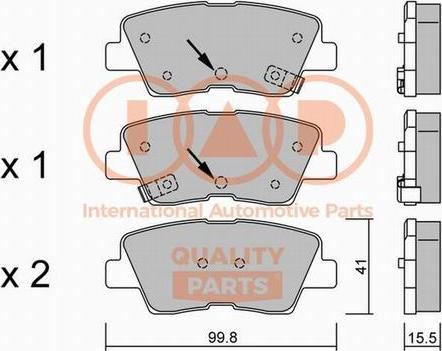 IAP QUALITY PARTS 704-07120P - Brake Pad Set, disc brake autospares.lv