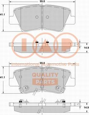 IAP QUALITY PARTS 704-07120X - Brake Pad Set, disc brake autospares.lv