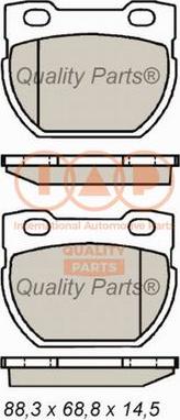 IAP QUALITY PARTS 704-14041 - Brake Pad Set, disc brake autospares.lv