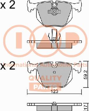 IAP QUALITY PARTS 704-14055P - Brake Pad Set, disc brake autospares.lv