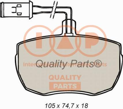 IAP QUALITY PARTS 704-14050X - Brake Pad Set, disc brake autospares.lv