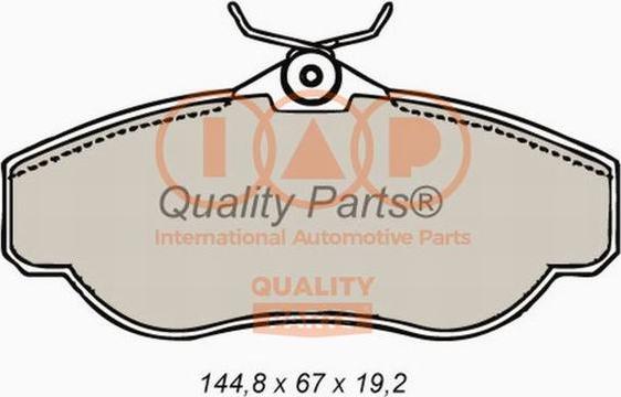 IAP QUALITY PARTS 704-14060 - Brake Pad Set, disc brake autospares.lv