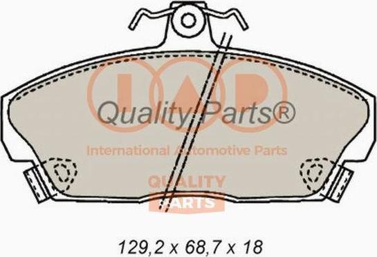 IAP QUALITY PARTS 704-14070P - Brake Pad Set, disc brake autospares.lv