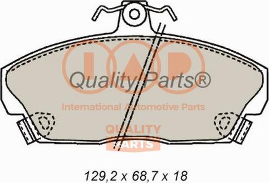 IAP QUALITY PARTS 704-14070 - Brake Pad Set, disc brake autospares.lv