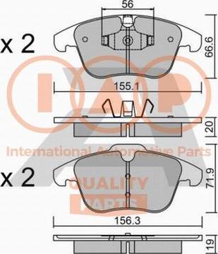 IAP QUALITY PARTS 704-14072P - Brake Pad Set, disc brake autospares.lv