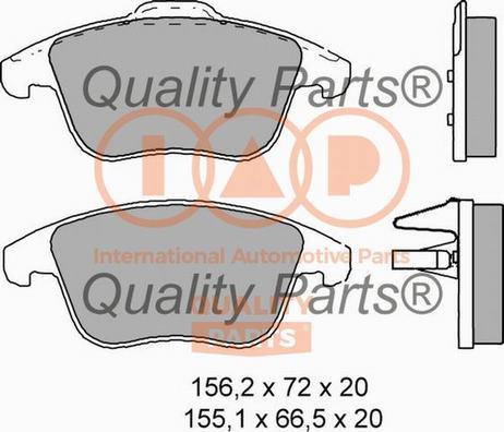 IAP QUALITY PARTS 704-14072X - Brake Pad Set, disc brake autospares.lv