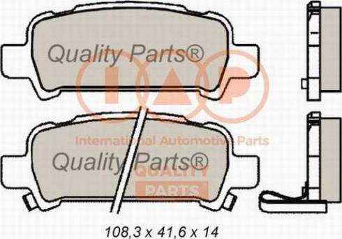 IAP QUALITY PARTS 704-15051X - Brake Pad Set, disc brake autospares.lv