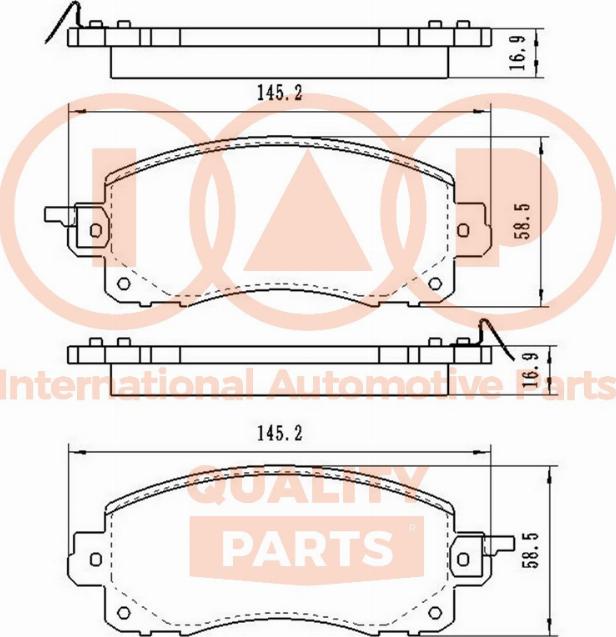 IAP QUALITY PARTS 704-15080 - Brake Pad Set, disc brake autospares.lv