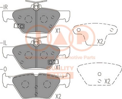 IAP QUALITY PARTS 704-15036 - Brake Pad Set, disc brake autospares.lv