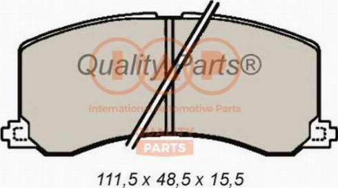 IAP QUALITY PARTS 704-16090X - Brake Pad Set, disc brake autospares.lv