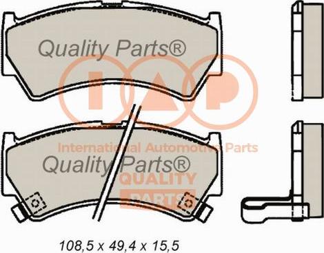 IAP QUALITY PARTS 704-16091 - Brake Pad Set, disc brake autospares.lv