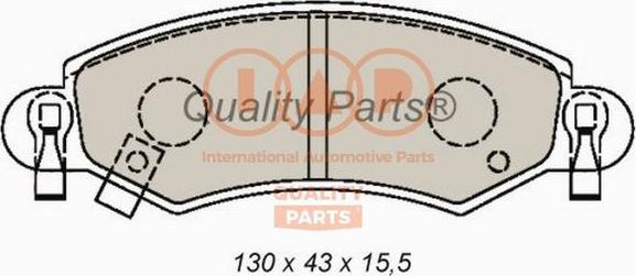 IAP QUALITY PARTS 704-16097 - Brake Pad Set, disc brake autospares.lv