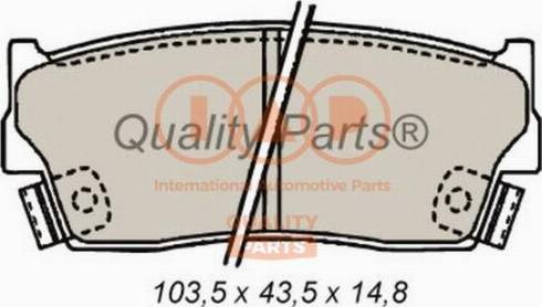 IAP QUALITY PARTS 704-16050X - Brake Pad Set, disc brake autospares.lv