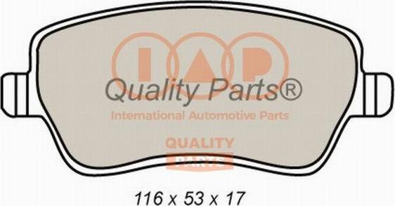 IAP QUALITY PARTS 704-16066 - Brake Pad Set, disc brake autospares.lv