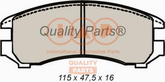 IAP QUALITY PARTS 704-16061 - Brake Pad Set, disc brake autospares.lv