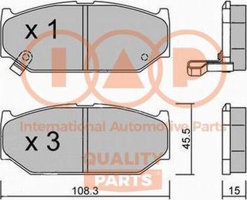 IAP QUALITY PARTS 704-16067P - Brake Pad Set, disc brake autospares.lv