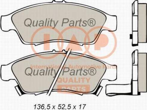 IAP QUALITY PARTS 704-16086X - Brake Pad Set, disc brake autospares.lv