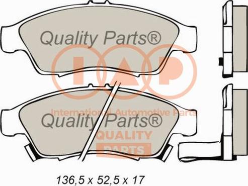 IAP QUALITY PARTS 704-16086 - Brake Pad Set, disc brake autospares.lv