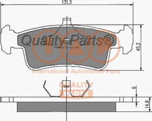 IAP QUALITY PARTS 704-16030X - Brake Pad Set, disc brake autospares.lv