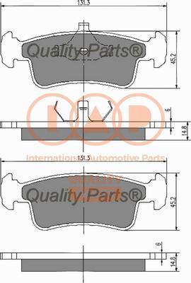 IAP QUALITY PARTS 704-16030 - Brake Pad Set, disc brake autospares.lv