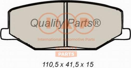 IAP QUALITY PARTS 704-16020 - Brake Pad Set, disc brake autospares.lv