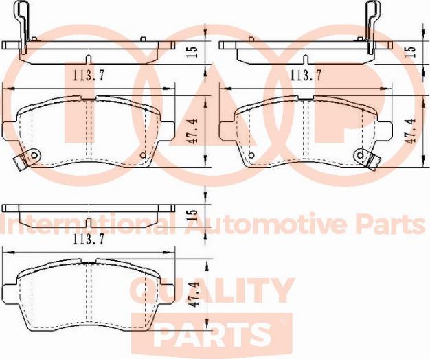 IAP QUALITY PARTS 704-16077 - Brake Pad Set, disc brake autospares.lv