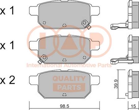 IAP QUALITY PARTS 704-16102P - Brake Pad Set, disc brake autospares.lv