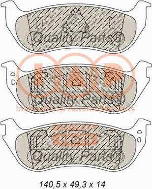 IAP QUALITY PARTS 704-10048X - Brake Pad Set, disc brake autospares.lv