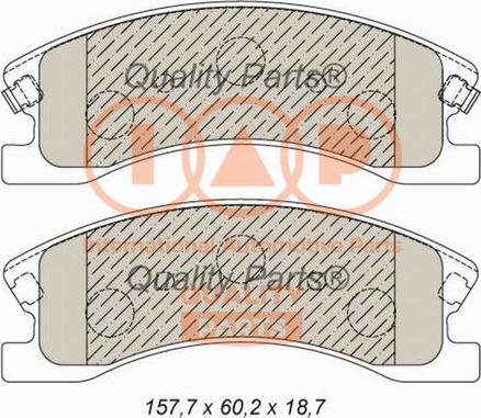 IAP QUALITY PARTS 704-10047 - Brake Pad Set, disc brake autospares.lv