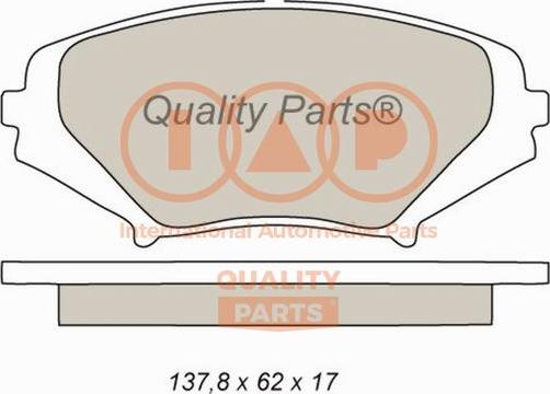 IAP QUALITY PARTS 704-11040 - Brake Pad Set, disc brake autospares.lv