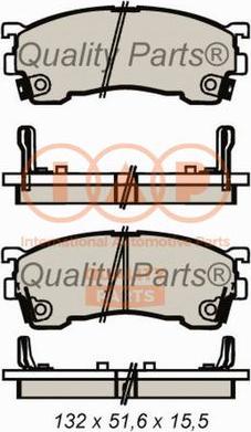 IAP QUALITY PARTS 704-11054 - Brake Pad Set, disc brake autospares.lv