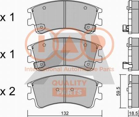 IAP QUALITY PARTS 704-11057P - Brake Pad Set, disc brake autospares.lv