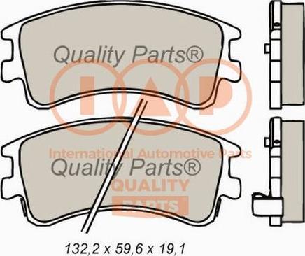 IAP QUALITY PARTS 704-11057X - Brake Pad Set, disc brake autospares.lv