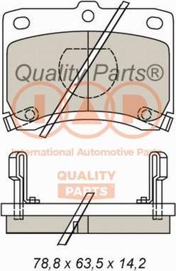 IAP QUALITY PARTS 704-11011 - Brake Pad Set, disc brake autospares.lv