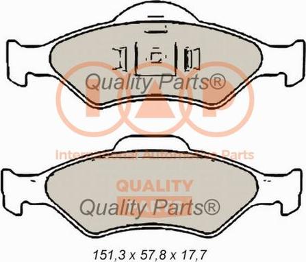 IAP QUALITY PARTS 704-11082 - Brake Pad Set, disc brake autospares.lv