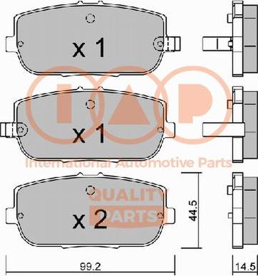 IAP QUALITY PARTS 704-11039P - Brake Pad Set, disc brake autospares.lv