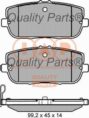 IAP QUALITY PARTS 704-11039 - Brake Pad Set, disc brake autospares.lv