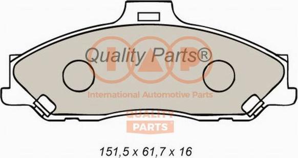 IAP QUALITY PARTS 704-11072 - Brake Pad Set, disc brake autospares.lv