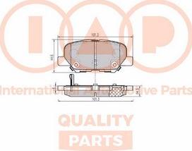 IAP QUALITY PARTS 704-11151X - Brake Pad Set, disc brake autospares.lv