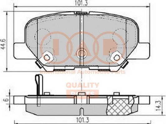 IAP QUALITY PARTS 704-11151 - Brake Pad Set, disc brake autospares.lv