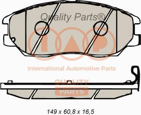 IAP QUALITY PARTS 704-18040G - Brake Pad Set, disc brake autospares.lv