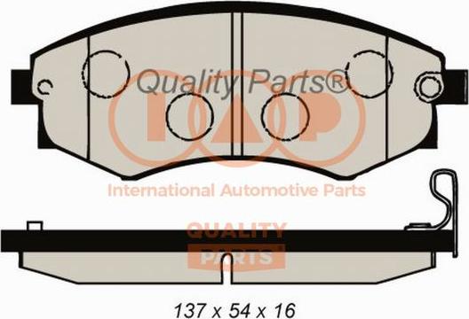 IAP QUALITY PARTS 704-18030 - Brake Pad Set, disc brake autospares.lv