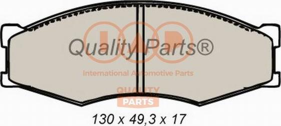 IAP QUALITY PARTS 704-13040 - Brake Pad Set, disc brake autospares.lv
